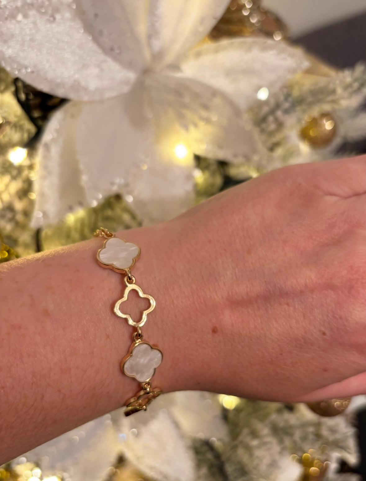 Mother Of Pearl Chain Bracelet-Bree