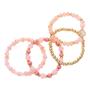 Beaded Multi Layered Stretch Bracelets-Laure