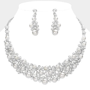 Embellished Evening Necklace set -Ashlyn