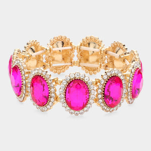 Crystal Rhinestone Evening Bracelet-Bria