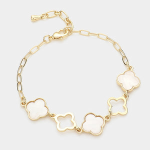 Mother Of Pearl Chain Bracelet-Bree